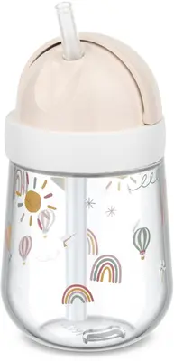 Mepal rietjesbeker mio 300 ml - sunshine & rainbow - afbeelding 1