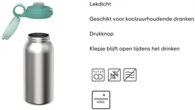 Mepal rvs drinkfles met flipdop campus 600 ml - fairy wonders - afbeelding 3