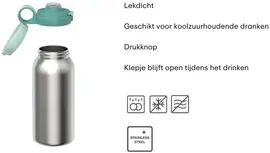 Mepal rvs drinkfles met flipdop campus 600 ml - fairy wonders - afbeelding 3