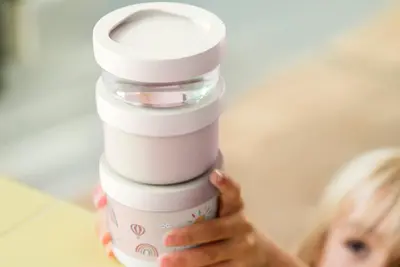 Mepal snackbox stackable mio 3-delig - sunshine & rainbow - afbeelding 2
