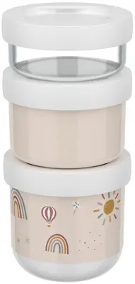 Mepal snackbox stackable mio 3-delig - sunshine & rainbow - afbeelding 1