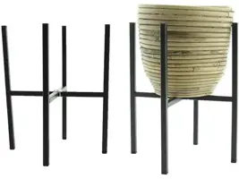 Metal stand black 20x20h25cm kopen?