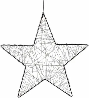 Metalen LED Ster Ø 56 cm 500 LED wit extra warm wit - afbeelding 1