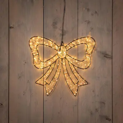 Metalen strik – 278 LED, 34 cm, classic warm - afbeelding 1