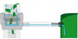 Meuwissen Agro Regenton Vulautomaat 60-100 mm met afsluiter en bladvanger - afbeelding 3