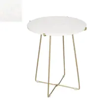 Mica Decorations Alec bijzettafel 50 x Ø 43cm marmer, wit kopen?