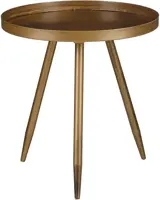 Mica Decorations bijzettafel aluminium flores 34x36cm brons  kopen?