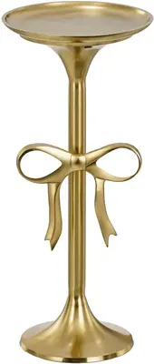 Mica Decorations bijzettafel aluminium strik 25x57cm goud 