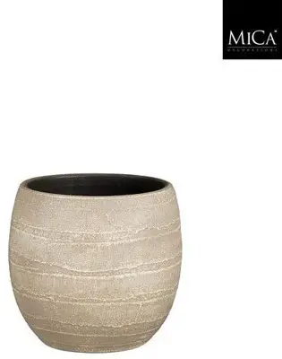 Mica Decorations bloempot alentejo terracotta 20x19cm beige