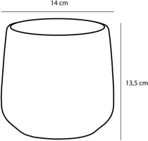 Mica Decorations bloempot Amber 14x13,5cm lichtroze - afbeelding 2