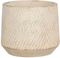 Mica Decorations bloempot camino steen 15x12.5cm taupe - afbeelding 2