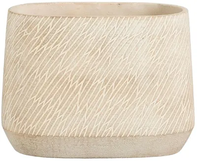 Mica Decorations bloempot camino steen 28x16x21cm taupe - afbeelding 2