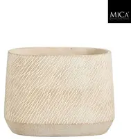 Mica Decorations bloempot camino steen 28x16x21cm taupe - afbeelding 1