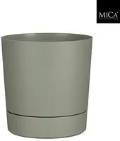 Mica Decorations Bloempot 'Coco' met schotel d28 h29.5 lichtgroen kopen?