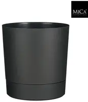 Mica Decorations Bloempot 'Coco' met schotel d32.5 h34 antraciet kopen?