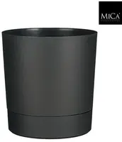 Mica Decorations Bloempot 'Coco' met schotel d35 h37 antraciet kopen?