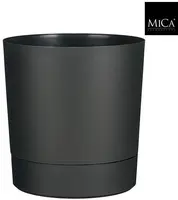 Mica Decorations Bloempot 'Coco' met schotel d38 h40 antraciet kopen?
