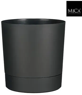 Mica Decorations Bloempot 'Coco' met schotel d38 h40 groen