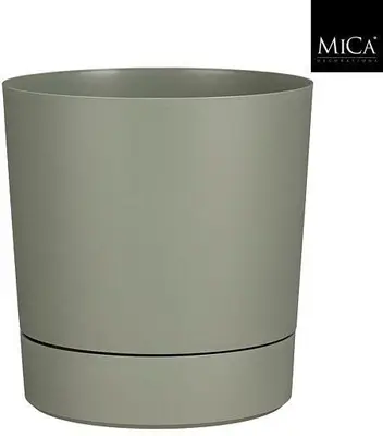 Mica Decorations Bloempot 'Coco' met schotel d38 h40 groen