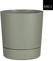 Mica Decorations Bloempot 'Coco' met schotel d38 h40 lichtgroen kopen?