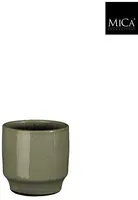 Mica Decorations bloempot Diaz rond 14x14cm groen - afbeelding 2