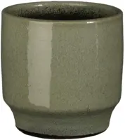 Mica Decorations bloempot Diaz rond 14x14cm groen - afbeelding 1