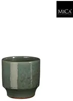 Mica Decorations bloempot Diaz rond 15x15cm groen - afbeelding 2