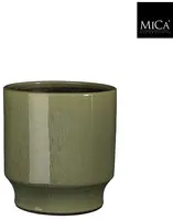 Mica Decorations bloempot Diaz rond 22x21cm groen - afbeelding 2