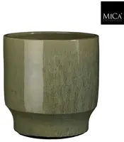Mica Decorations bloempot Diaz rond 28x27cm groen - afbeelding 2
