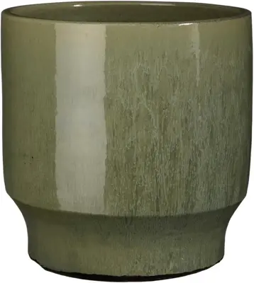 Mica Decorations bloempot Diaz rond 28x27cm groen - afbeelding 1