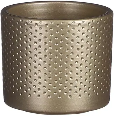 Mica Decorations bloempot Era rond 10x8,5cm goud reliëf