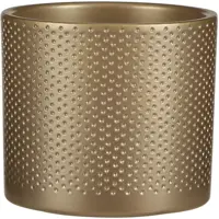Mica Decorations bloempot Era rond 13,5x12,5cm goud reliëf - afbeelding 1