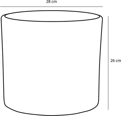 Mica Decorations bloempot Era rond 28x26cm grijs mat - afbeelding 2