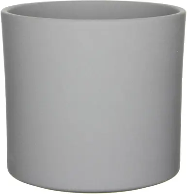 Mica Decorations bloempot Era rond 28x26cm grijs mat - afbeelding 1