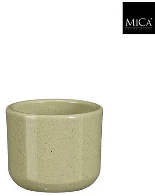 Mica Decorations bloempot fedor keramiek 7x7cm lichtgroen - afbeelding 1