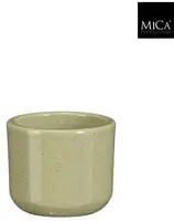 Mica Decorations bloempot fedor keramiek 7x7cm lichtgroen - afbeelding 1