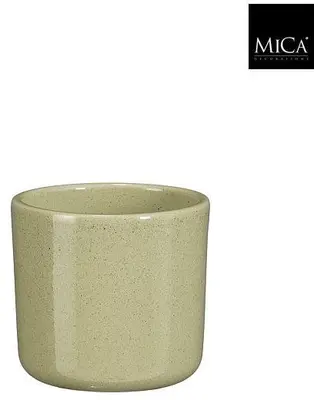 Mica Decorations bloempot  keramiek 8.5x8cm lichtgroen - afbeelding 1