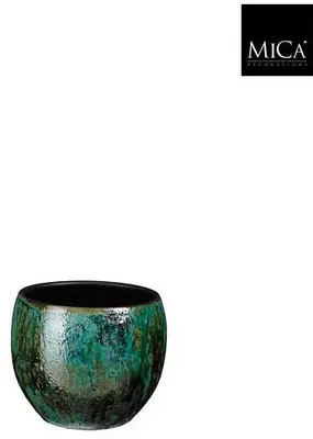 Mica Decorations bloempot Loren 14x13cm blauw - afbeelding 2