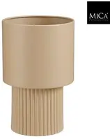 Mica Decorations bloempot lux metaal 23x36cm lichtbruin kopen?