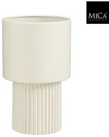 Mica Decorations bloempot lux metaal 23x36cm off white kopen?