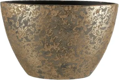 Mica Decorations bloempot Mica Decorations Clemente ovaal 41x20x26 cm goud