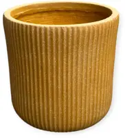 Mica Decorations bloempot nuovo keramiek 25x25cm oker - afbeelding 1