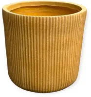 Mica Decorations bloempot nuovo keramiek 30x30cm oker - afbeelding 1