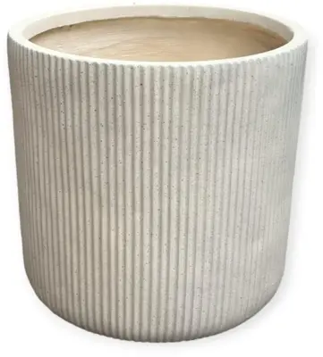 Mica Decorations bloempot nuovo keramiek 37x36cm beige - afbeelding 1