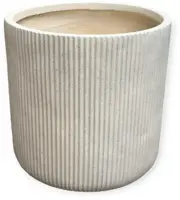 Mica Decorations bloempot nuovo keramiek 37x36cm beige - afbeelding 1