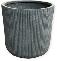Mica Decorations bloempot nuovo keramiek 37x36cm grijs - afbeelding 1