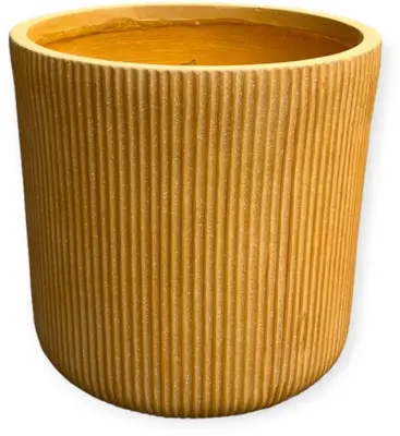 Mica Decorations bloempot nuovo keramiek 37x36cm oker - afbeelding 1