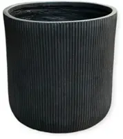 Mica Decorations bloempot nuovo keramiek 45x45cm zwart - afbeelding 1