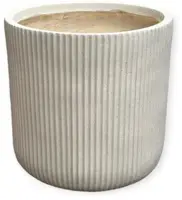 Mica Decorations bloempot Nuovo rond 30x30cm beige - afbeelding 1