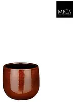 Mica Decorations bloempot Pablo 14x12cm bruin - afbeelding 2